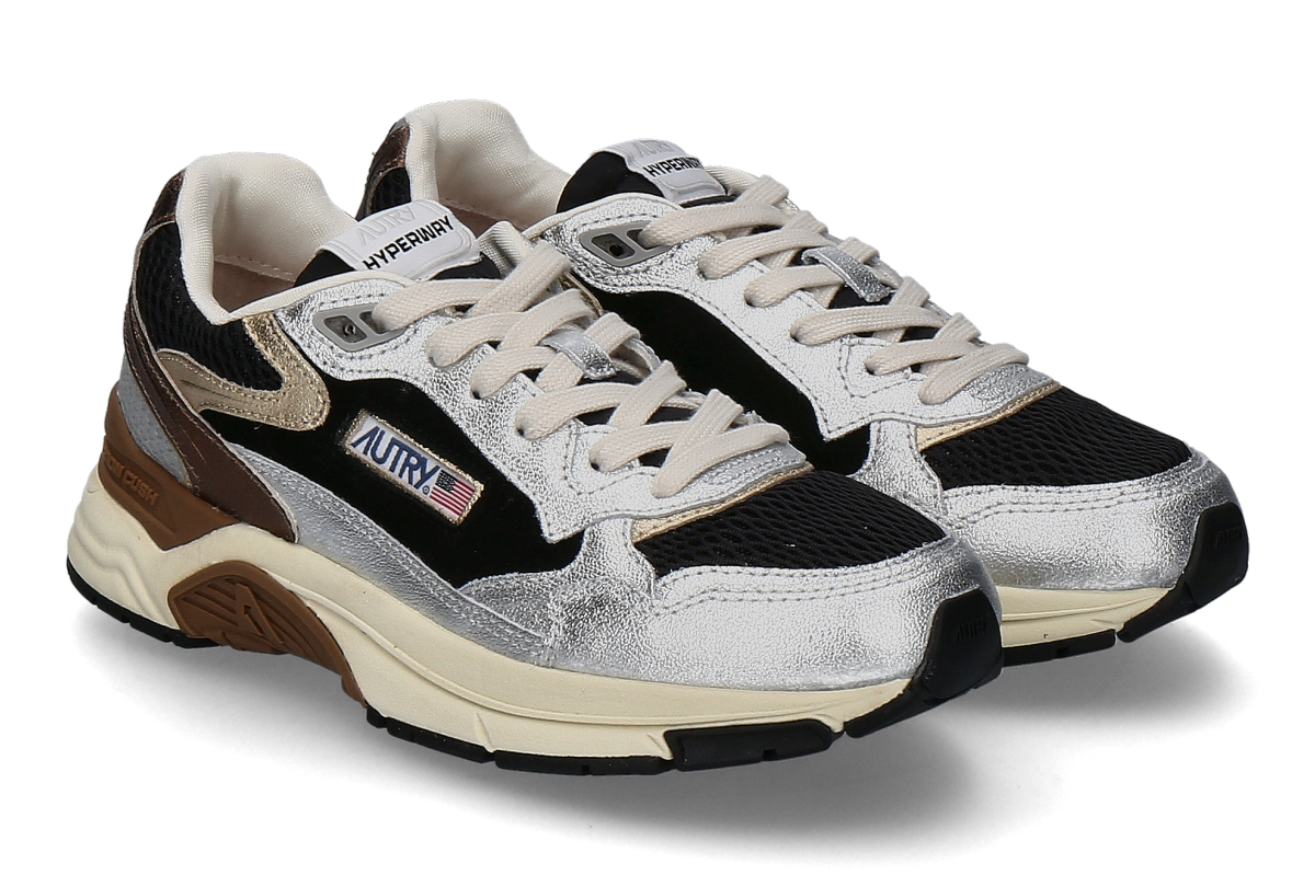 Autry women's- sneaker HYPERWAY LOW EM06- silver/ black
