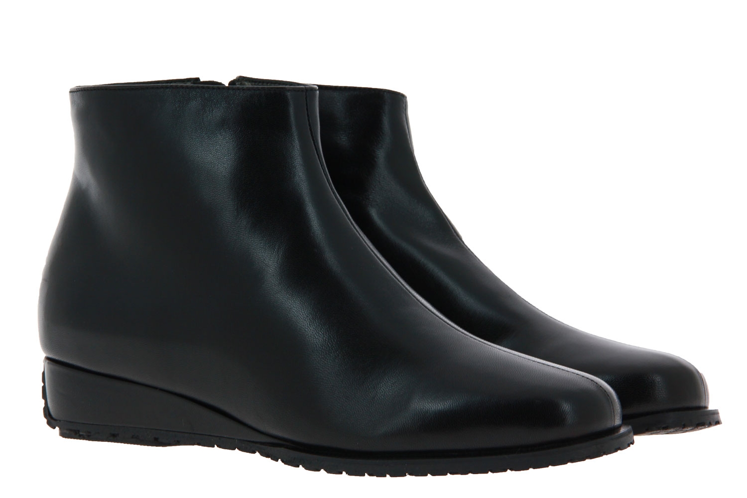 Bagnoli ankle boots lined NAPPA NERO FONDERA PELTRO