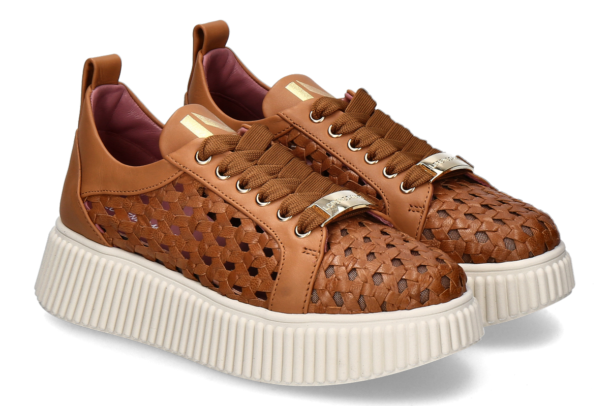 Lorenzo Mari women's- sneaker SALLY27- tan/ medium brown