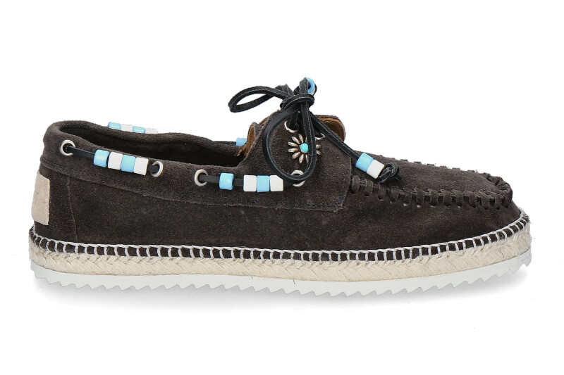 Lagoa men's lace-up shoe NAUTICO SUEDE- lavagna/dark grey
