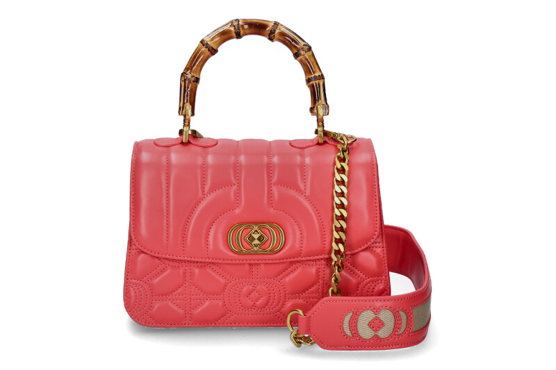 La Carrie handle bag LEATHER CORAL