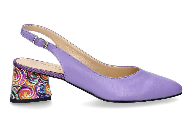 Brunate sling pumps FLEX Nappaleder lavendel pop multi