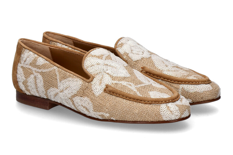 Pedro Miralles loafer FLORESA- texas beige white