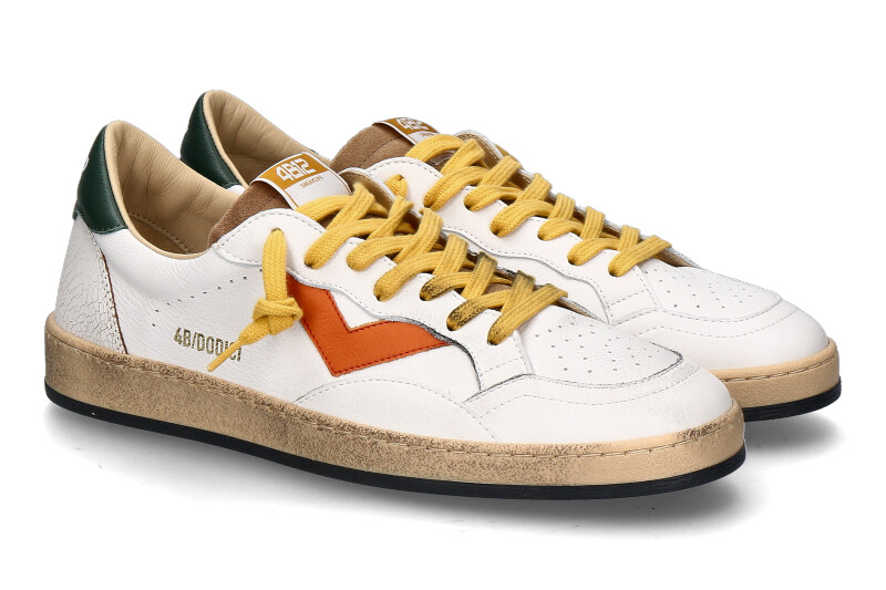 4B12 men's sneaker PLAY.NEW U57- bianco/verde/arancio