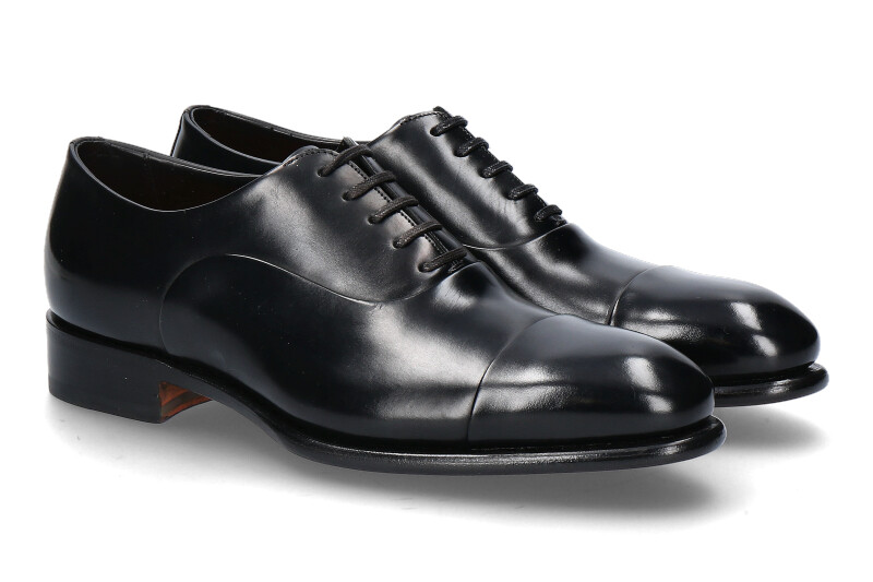 Santoni lace-up LEATHER BLACK DN01