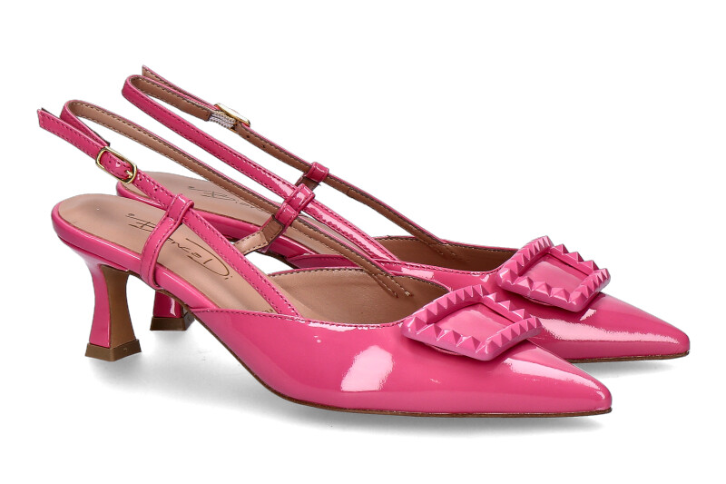 Bianca Di sling pumps VERNICE FUXIA CUOIO