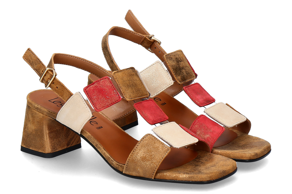 Legazzelle sandal CARUSO- brown/ red