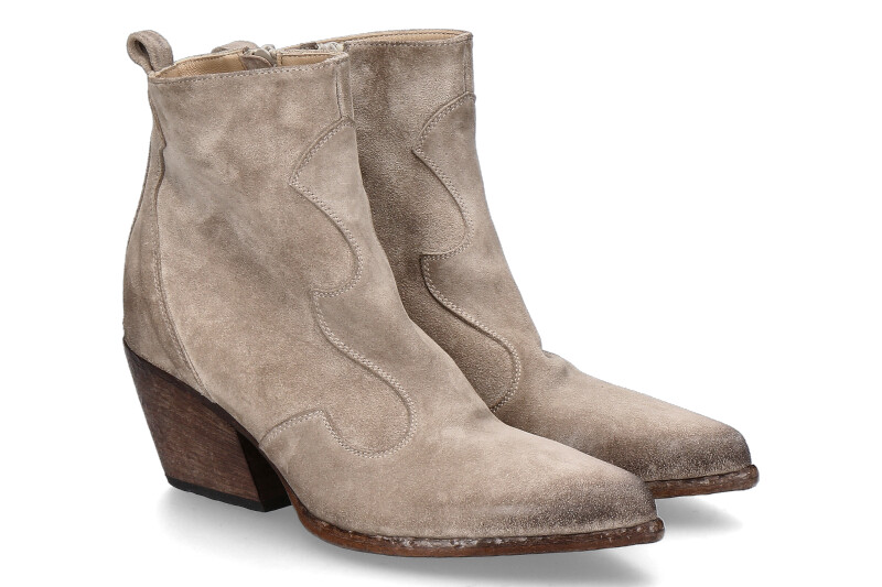 Elena Iachi Cowboy- ankle boots VELOUR WASH- corda