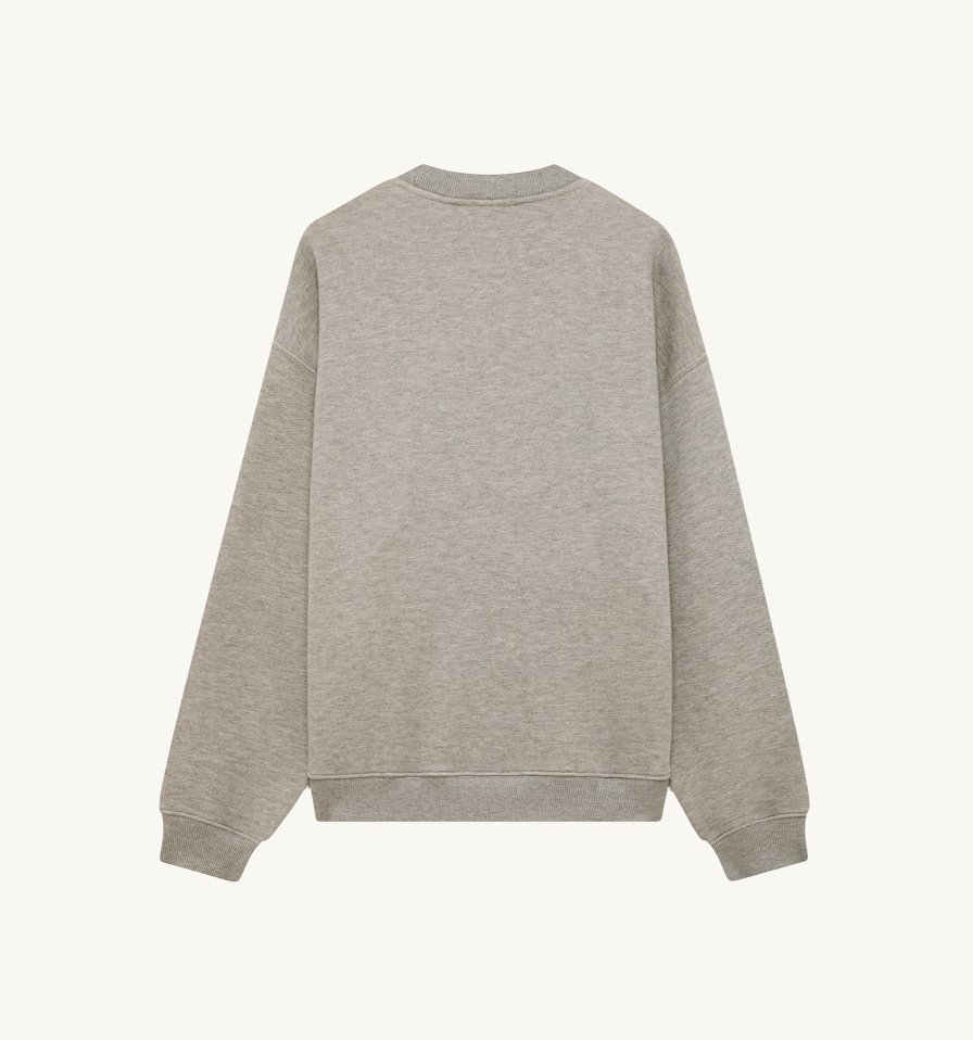 Autry unisex- sweatshirt DOUBLE LOGO- dark grey melange