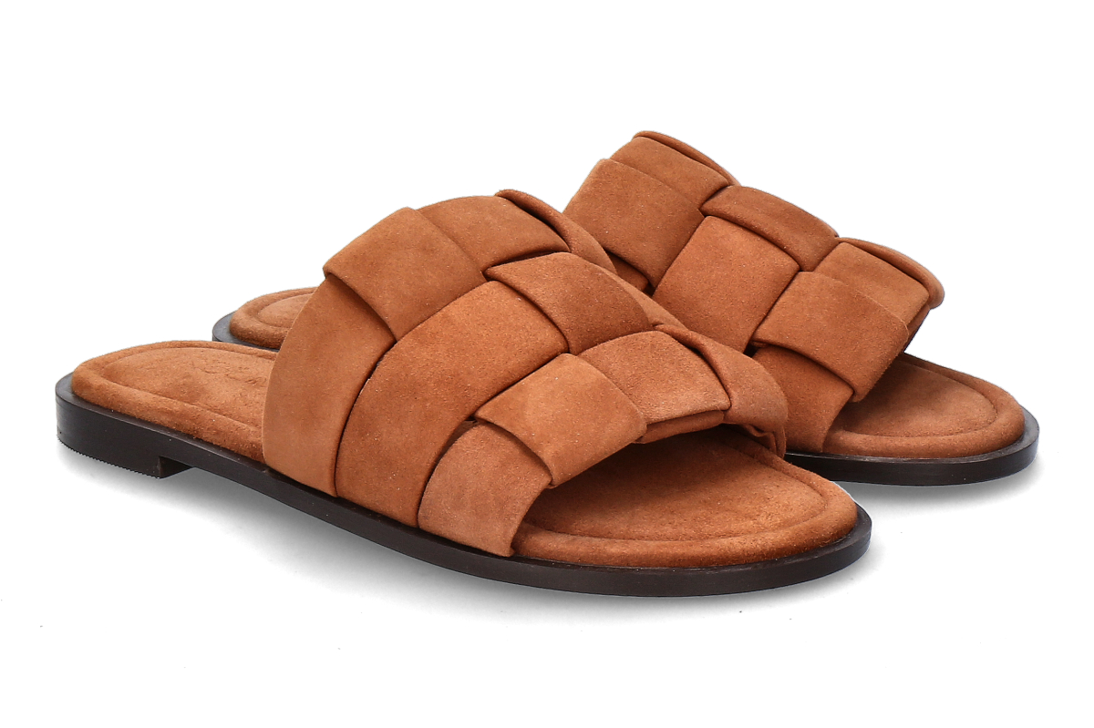 Corridoni 1 Milano women's- mules 8555 VELOUR- bruciato/ brown