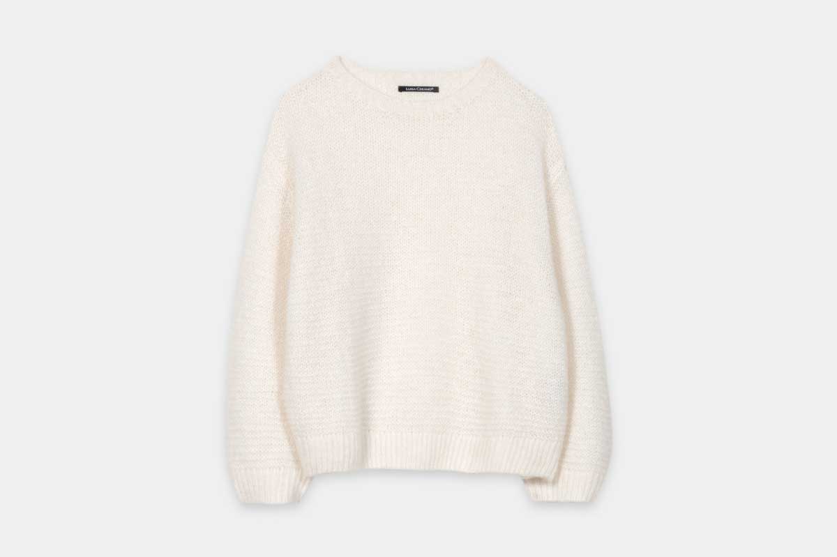 Luisa Cerano knit sweater PURL KNIT- cream/ white