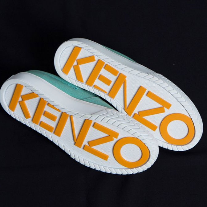 Logo embellished white sneakers-men - KENZO - divincenzoboutique.com