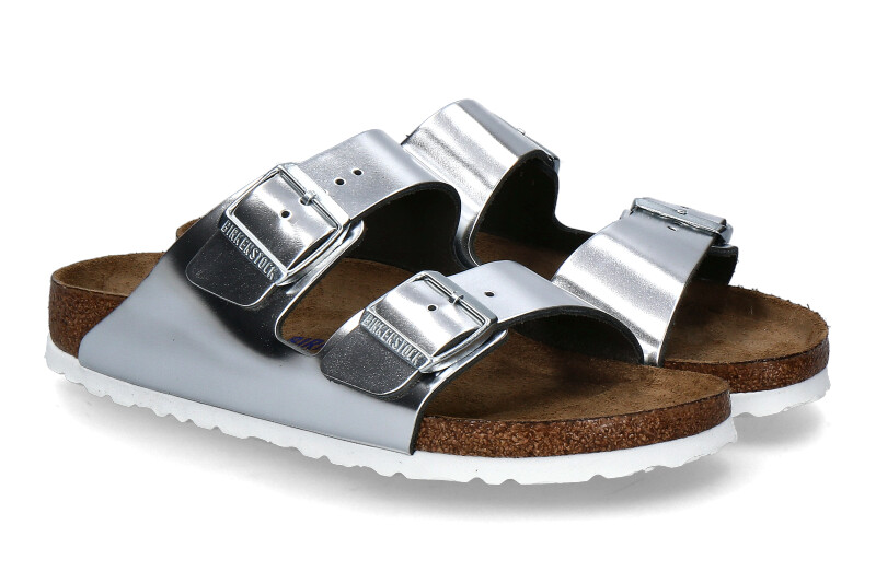 Birkenstock mules ARIZONA SILVER NARROW