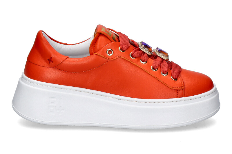 Gio+ women's sneaker PIA140C COMBI VITELLO- orange