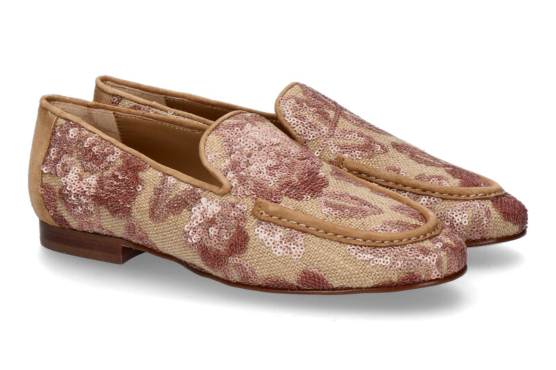 Pedro Miralles slipper FLORESA braun rose