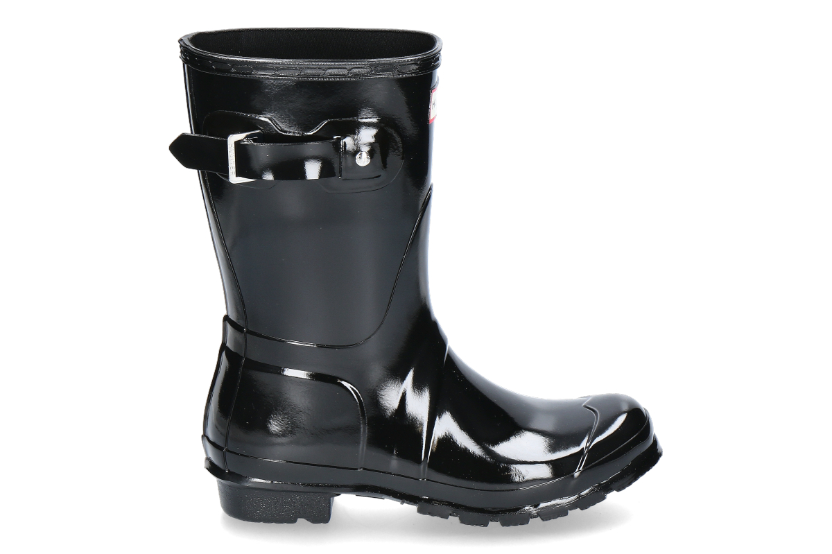 Hunter Women’s Rain Boots ORIGINAL SHORT GLOSS BOOT- Black