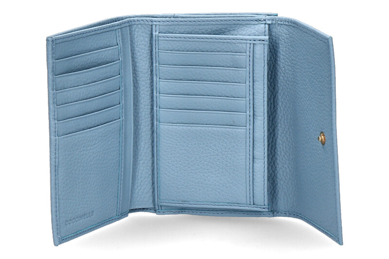 Coccinelle wallet METALLIC SOFT AQUARELLE BLUE