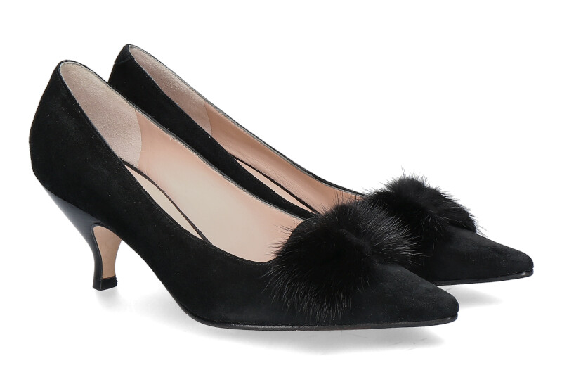 Unützer Pumps 5689 CAMOSCIO MINK- schwarz