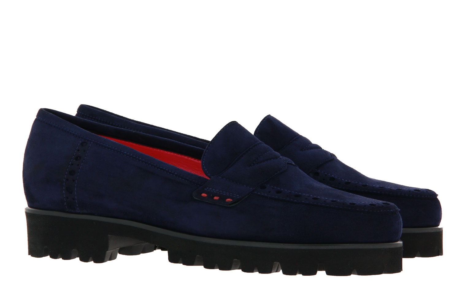 Pas de Rouge slipper Marta Camoscio Blu