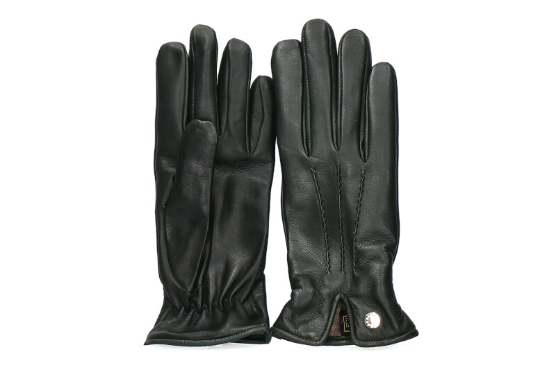 Restelli leather gloves for women VERDE NAPPA 55- dunkelgrün