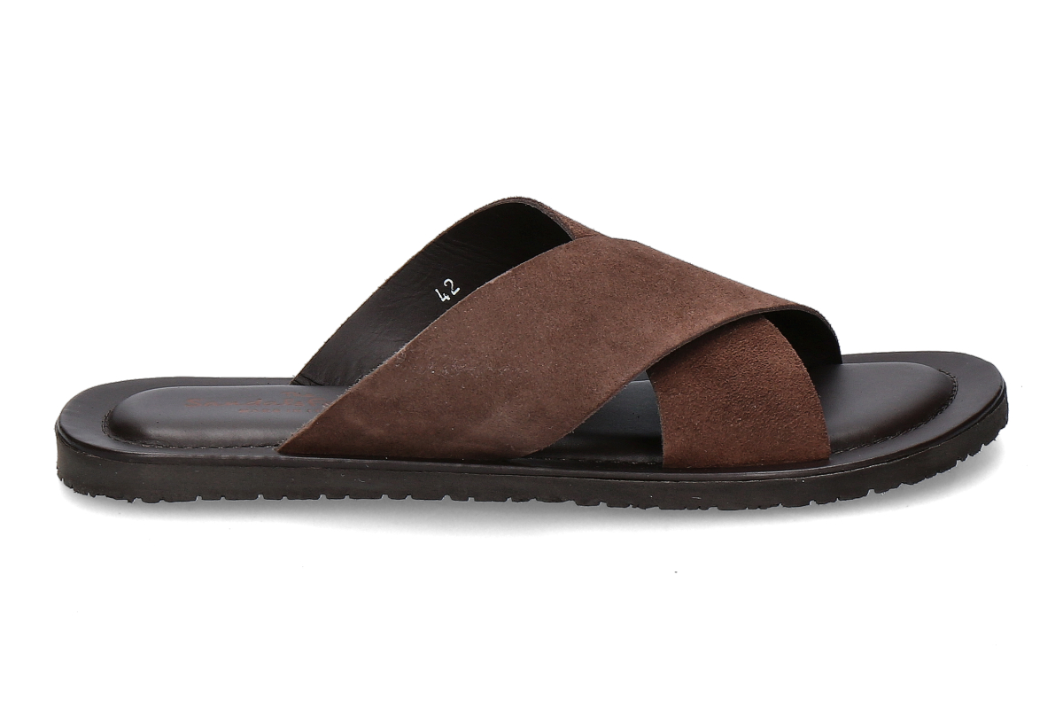 The Sandals Factory by Emozioni mules CASTORO M7163- dark brown