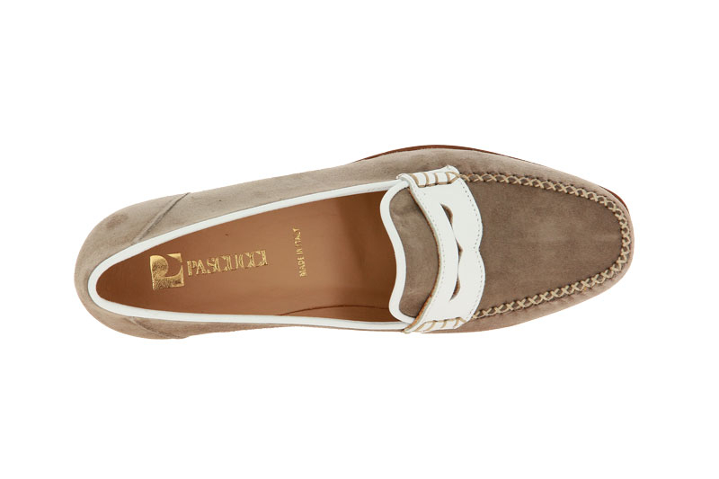 Pascucci slipper CAMOSCIO CRETA NAPPA BIANCO