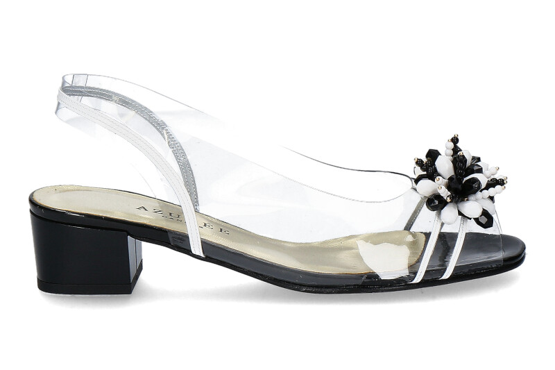 Azuree Cannes sandals MOCALI NOIR BLANCO