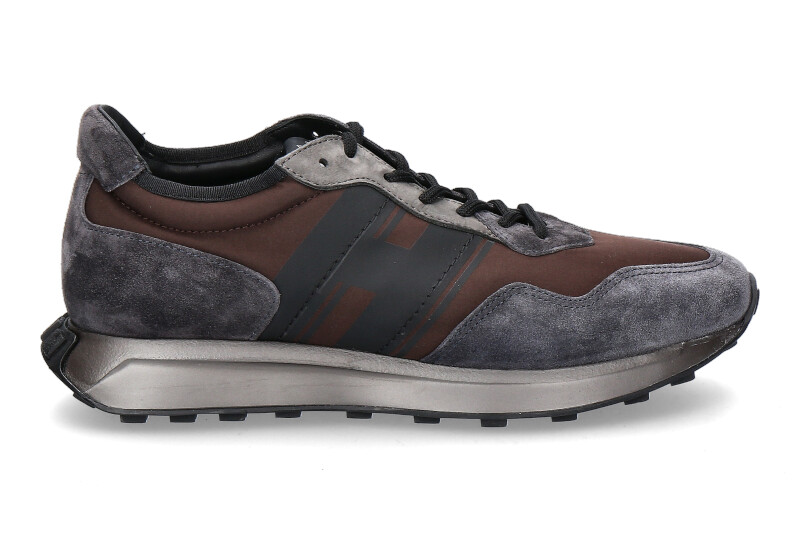 Hogan sneaker H601 ALLACCIATO ANTHRAZIT BROWN