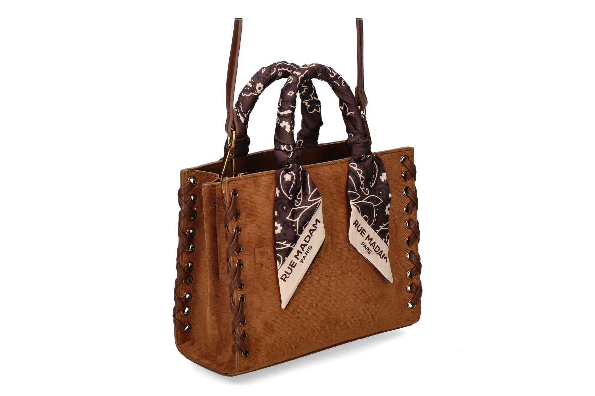 Rue Madam bag APACHE MINI TOTE SUEDE- brown/brown