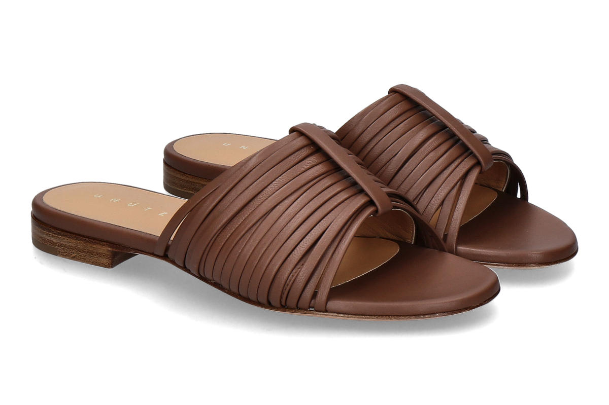 Unützer Mules NAPPA CHESTNUT- dark brown/ nut brown