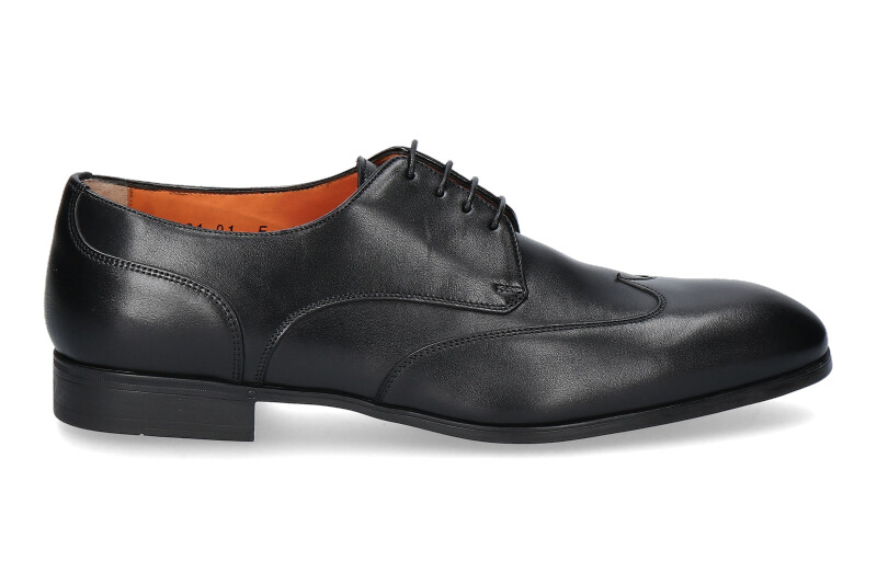 Santoni lace-up LEATHER BLACK