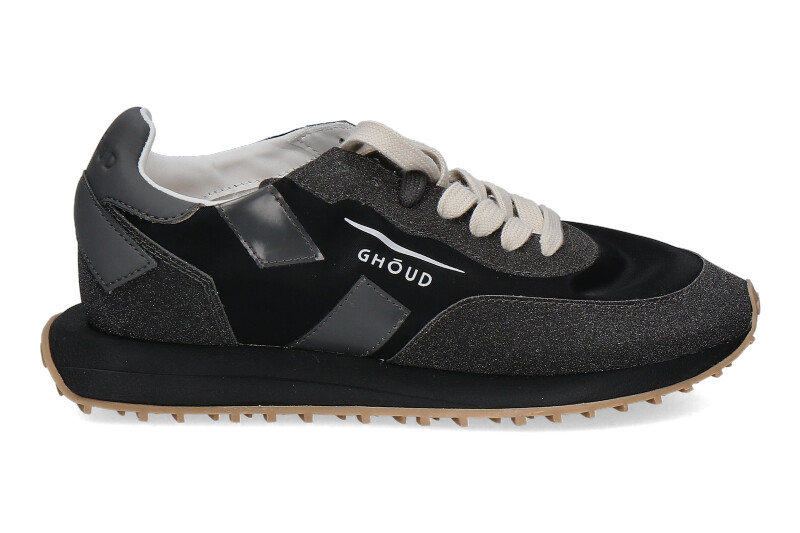 Ghoud women's sneaker STAR_C SOLID/GLITTER BLACK 