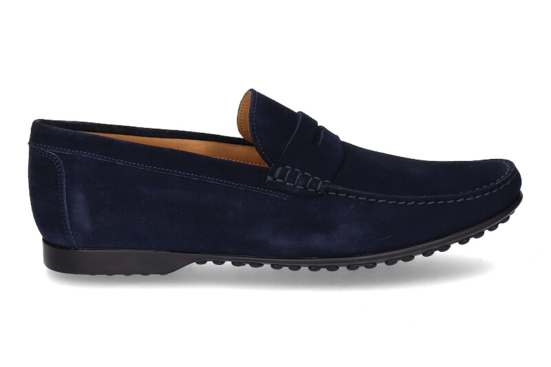 Ludwig Reiter moccasin PENNY LOAFER NAVY 