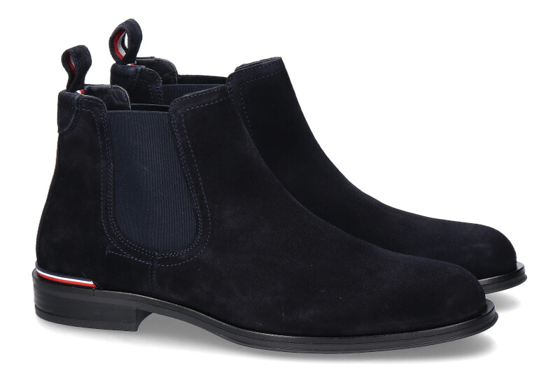 Tommy Hilfiger men's Chelsea boots CORE RWB SUEDE DESERT SKY