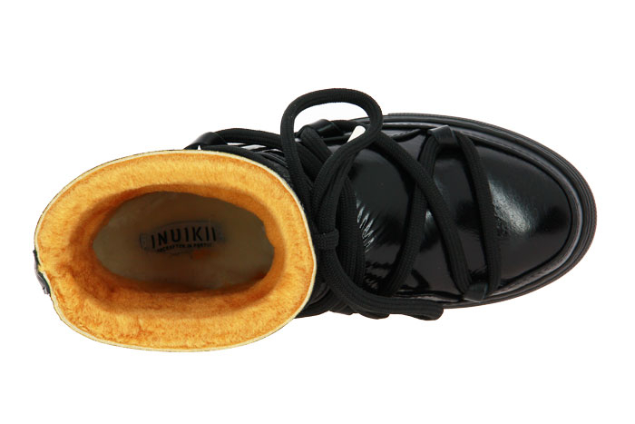 INUIKII sneaker boots PATENT BLACK YELLOW