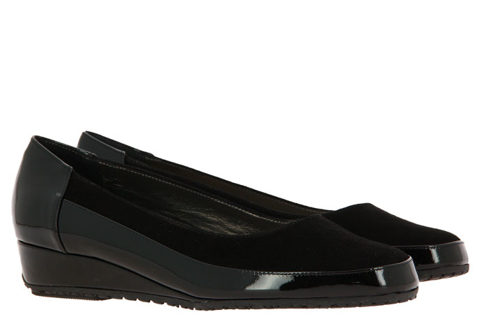 Bagnoli slipper VERNICE NERO CAMOSCIO NERO