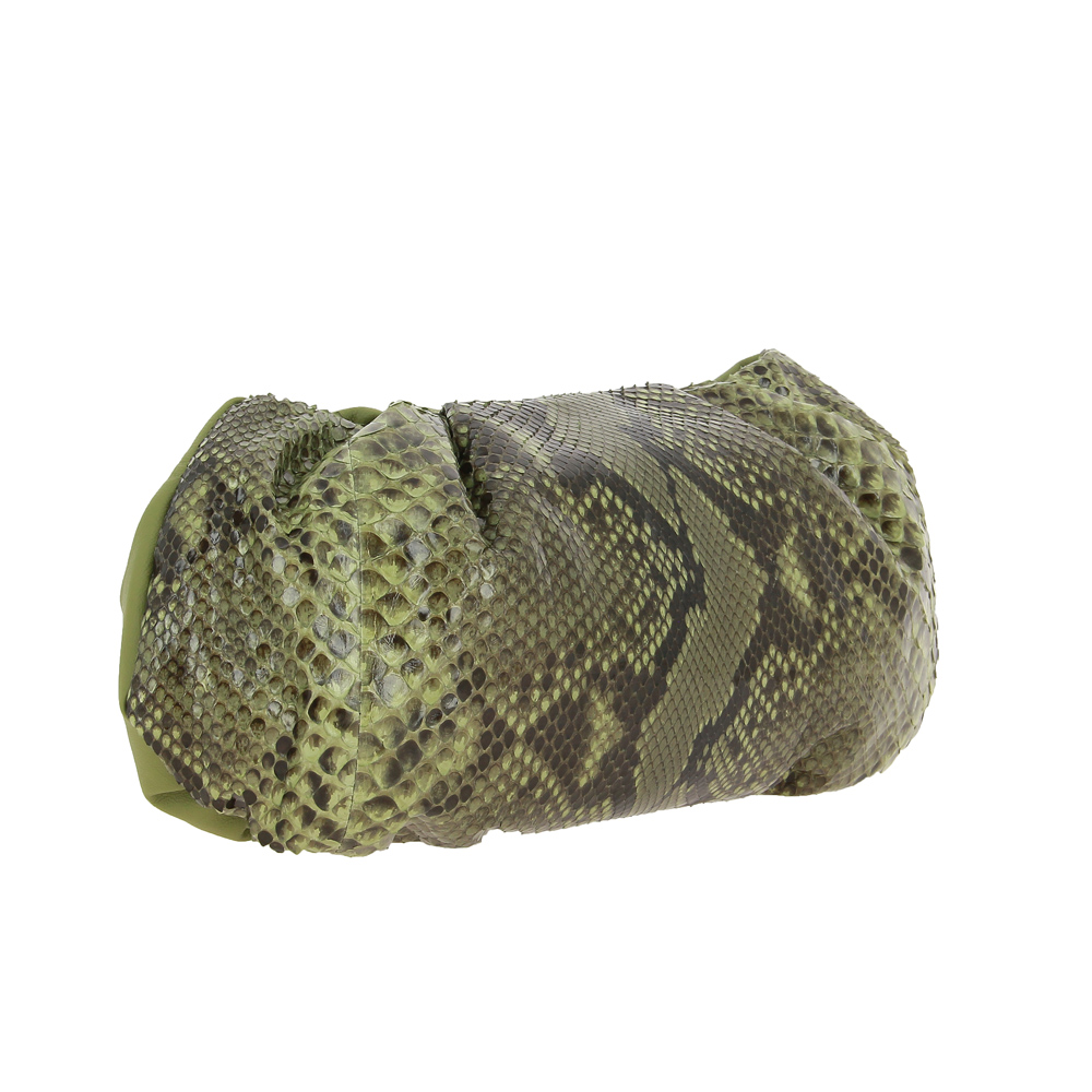 Silvano Biagini clutch PITONE VERDE MILITARE