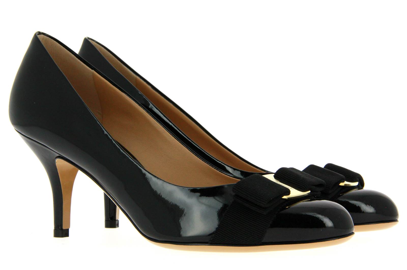 Salvatore Ferragamo Pumps CARLA PATENTCALF NERO (35)