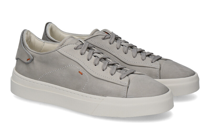 Santoni sneaker MAN LEATHER GREY WHITE