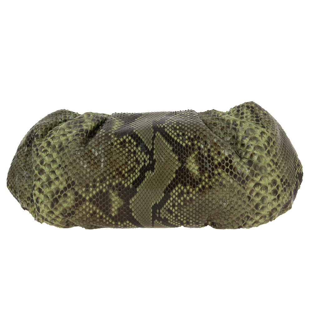 Silvano Biagini clutch PITONE VERDE MILITARE