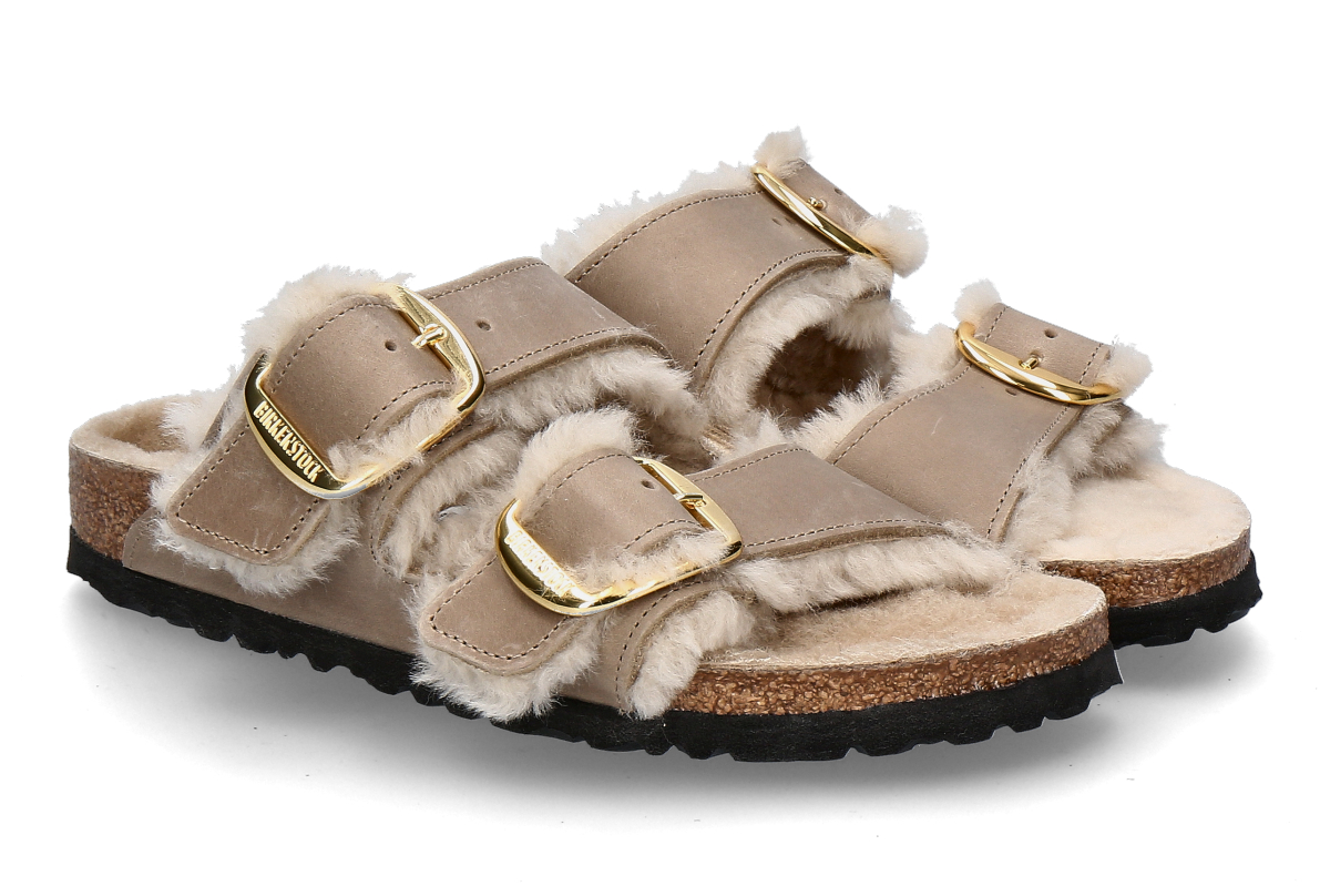 Birkenstock Pantolette gefüttert ARIZONA SCHMAL BIG BUCKLE- tabacco brown