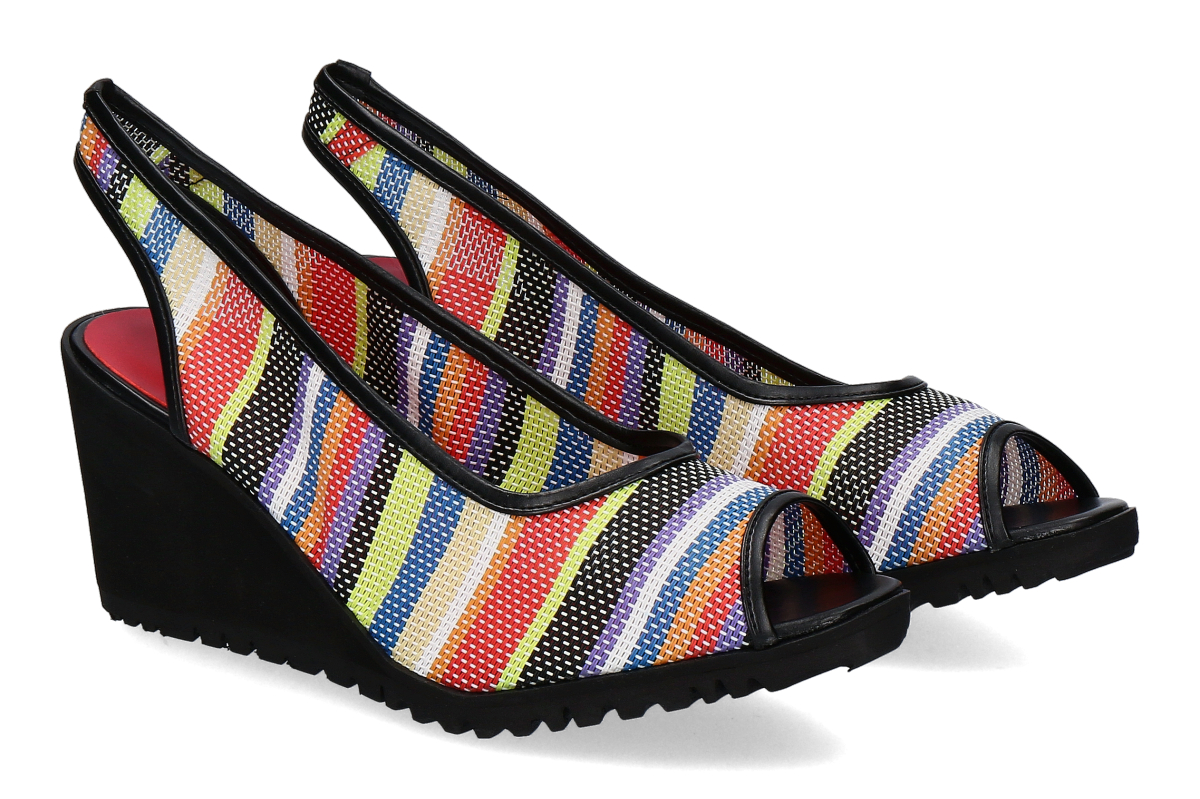Azurée Cannes Wedge Sandal KONC - multicolor