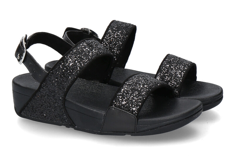 Fitflop mules LULU GLITTER BACK STRAP SANDALS BLACK