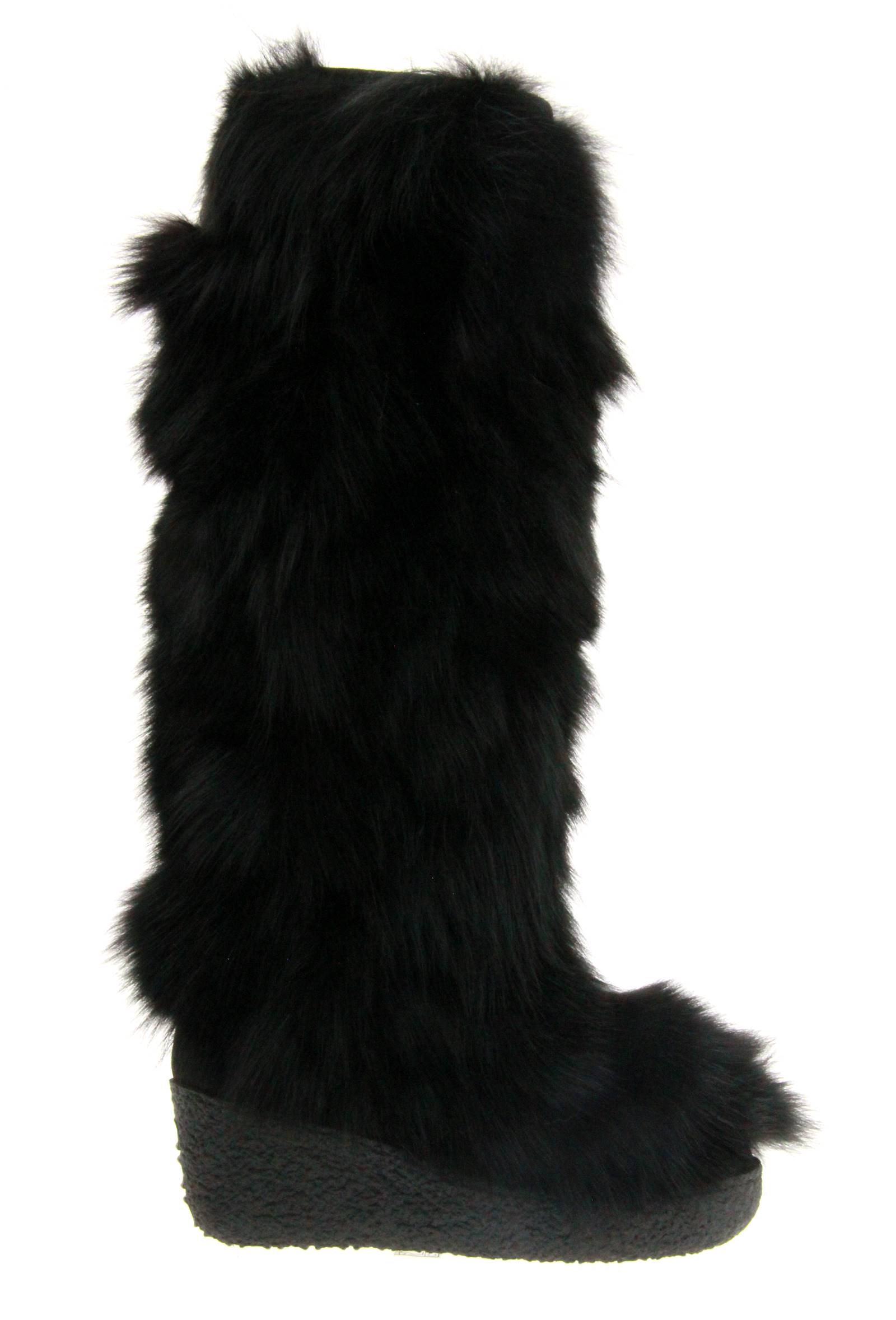 Diavolezza fur boots BLACK FOX