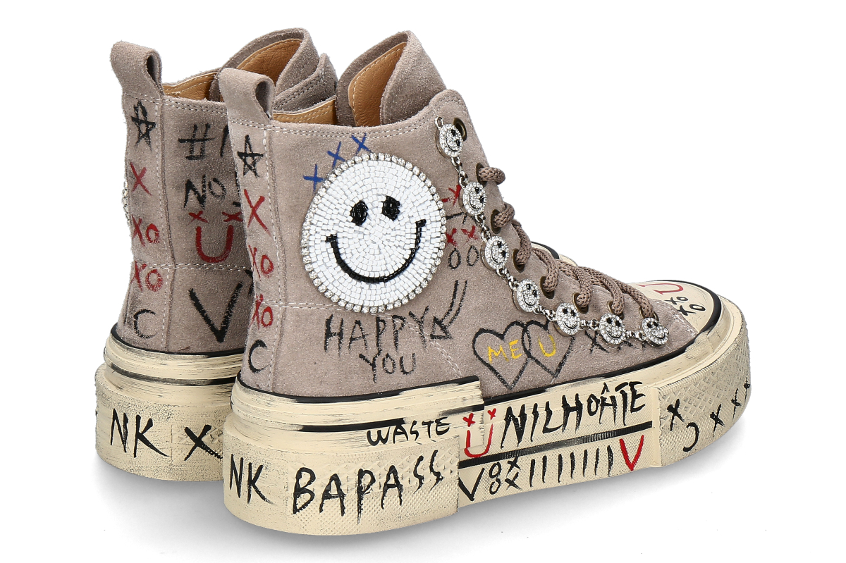 Nan-Ku Couture Mid-Cut Sneaker SMILEY SUEDE_236400069_2
