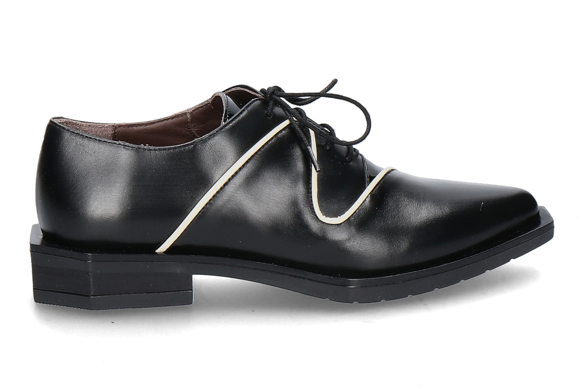  Le Bohémien lace-up G02 VITELLO VERNICE- nero/ off-white 