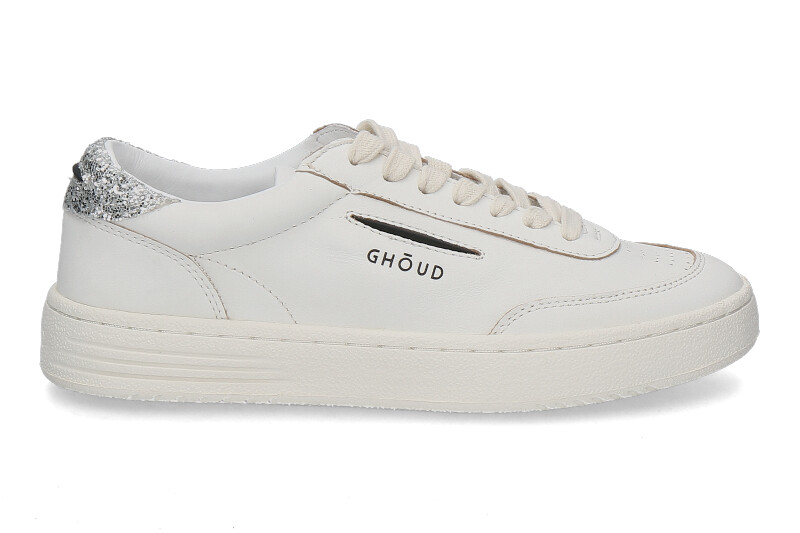 Ghoud women's sneaker LIDO GOAT LEATHER- white/silver 