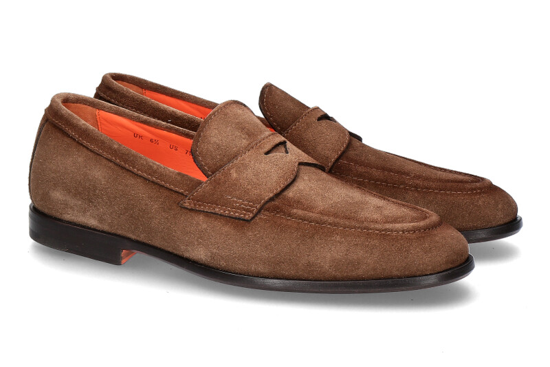 Santoni slipper VELOUR BROWN