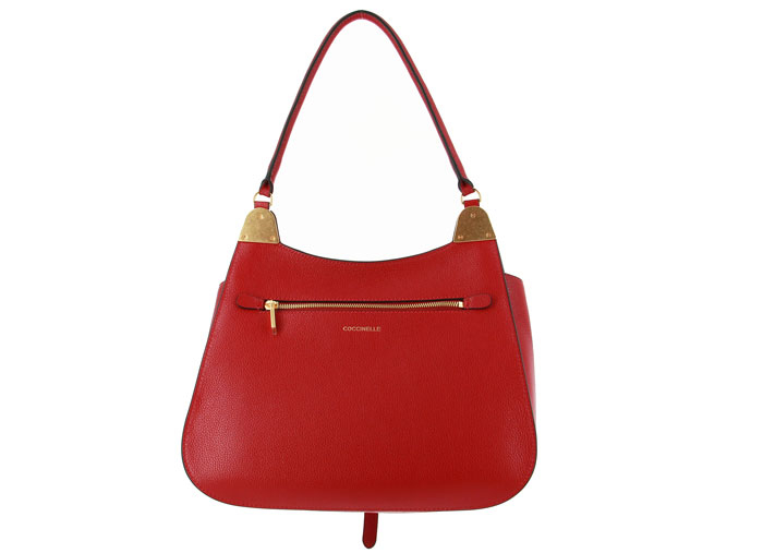Coccinelle handbag FAUVE BORSA VITELLO RED