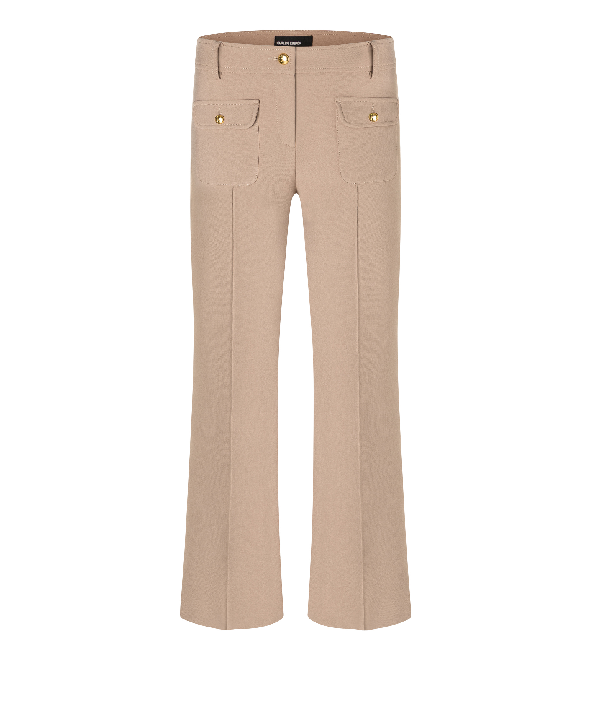 Cambio fabric trousers FARAH PATCHED POCKET- caramelised toffee